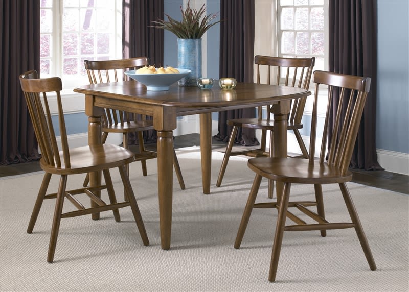 Creations II Drop Leaf Table 5 Piece Dining Set in Tobacco Finish by Liberty Furniture - 38-T200