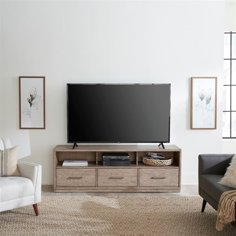 City Scape Entertainment TV Console in Burnished Beige Finish by Liberty Furniture - LIB-421-TV70