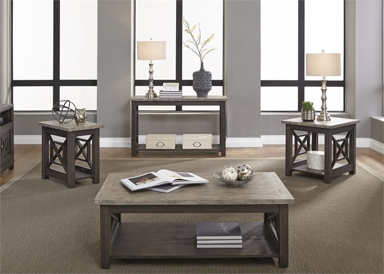 Heatherbrook Coffee Table in Charcoal and Ash Finish by Liberty Furniture - 422-OT
