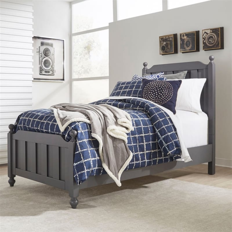 Cottage View Twin Panel Bed in Dark Gray Finish by Liberty Furniture - LIB-423-YBR-TPB