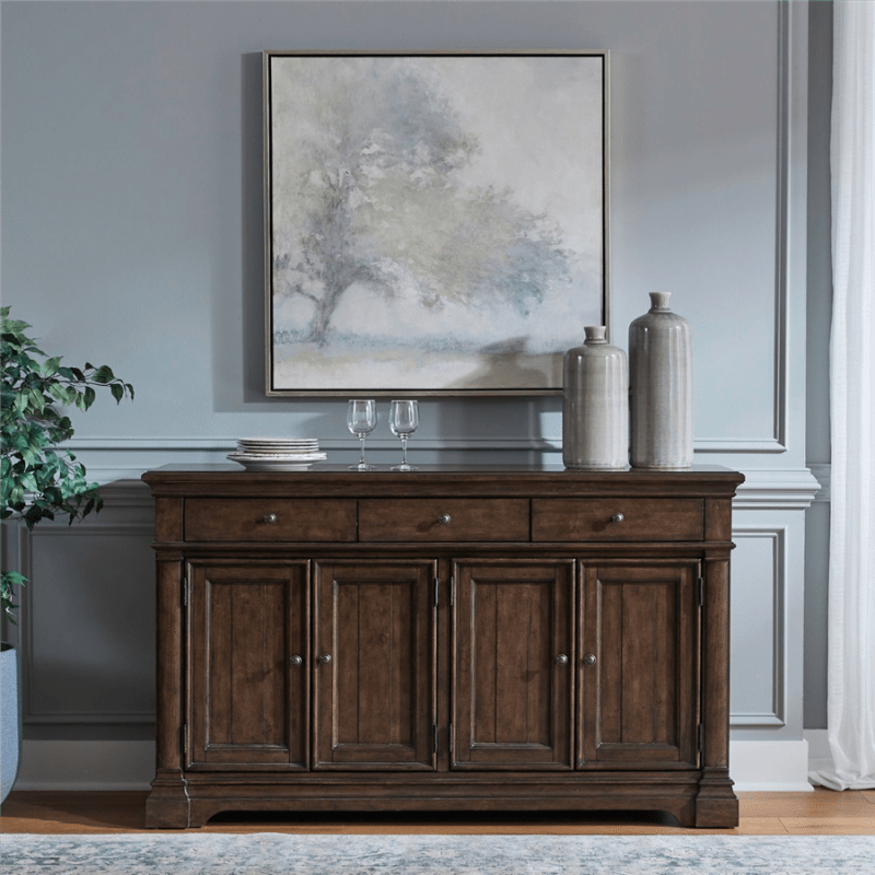 Arden Road Buffet in Satin Cherry Finish by Liberty Furniture - 512-CB6438