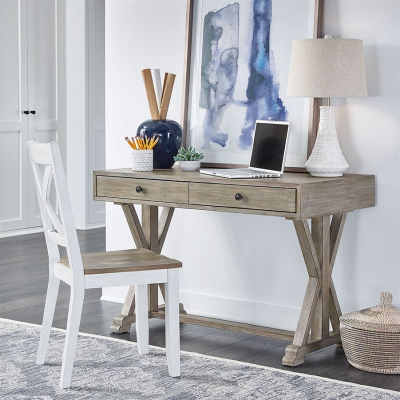 Lakeshore Writing Desk in Washed Taupe Finish by Liberty Furniture - 519-HO107
