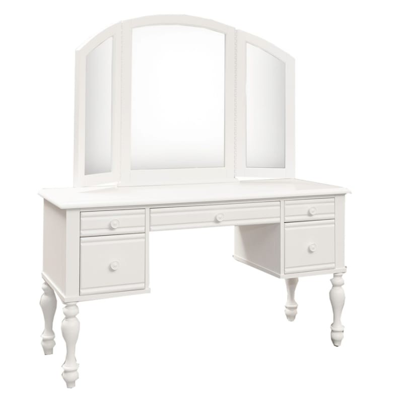 Summer House 3 Piece Vanity Desk Set in Oyster White Finish by Liberty Furniture - LIB-607-BR-VN