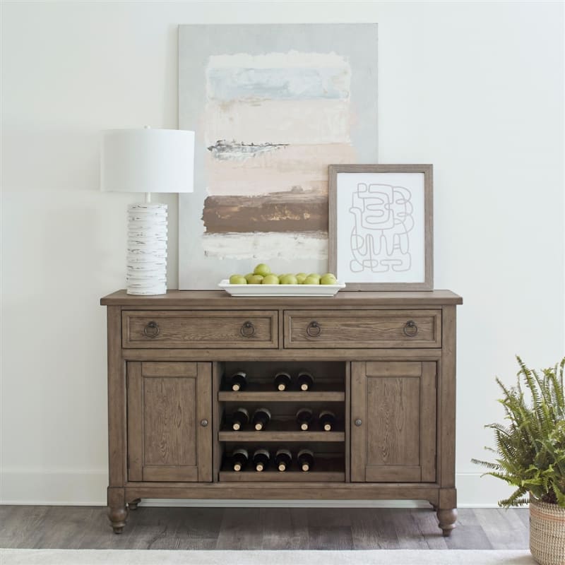 Americana Farmhouse Buffet in Dusty Taupe Finish by Liberty Furniture - LIB-615-CB6040