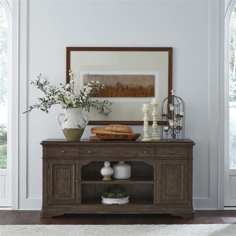 Homestead Buffet in Burnished Sage Finish by Liberty Furniture - LIB-693-CB7236