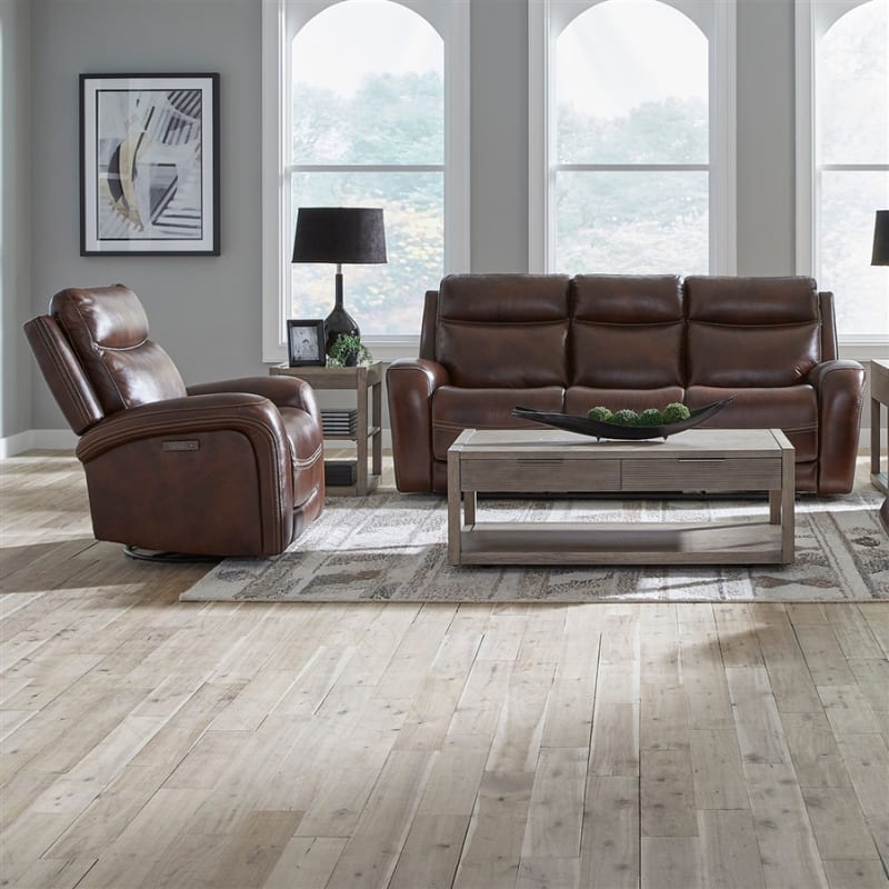 Blair Sofa in Cognac Leather Finish by Liberty Furniture - LIB-7005CG-32P