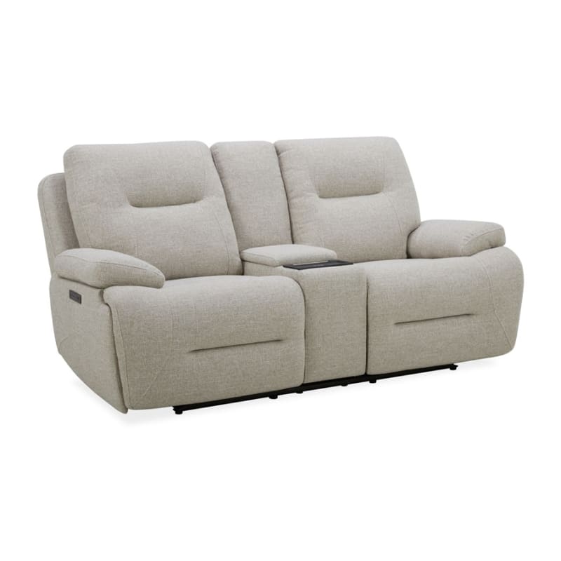 Cameron Power Reclining Loveseat with Console in Nathan Ginger Fabric by Liberty Furniture - LIB-7008GF-23P