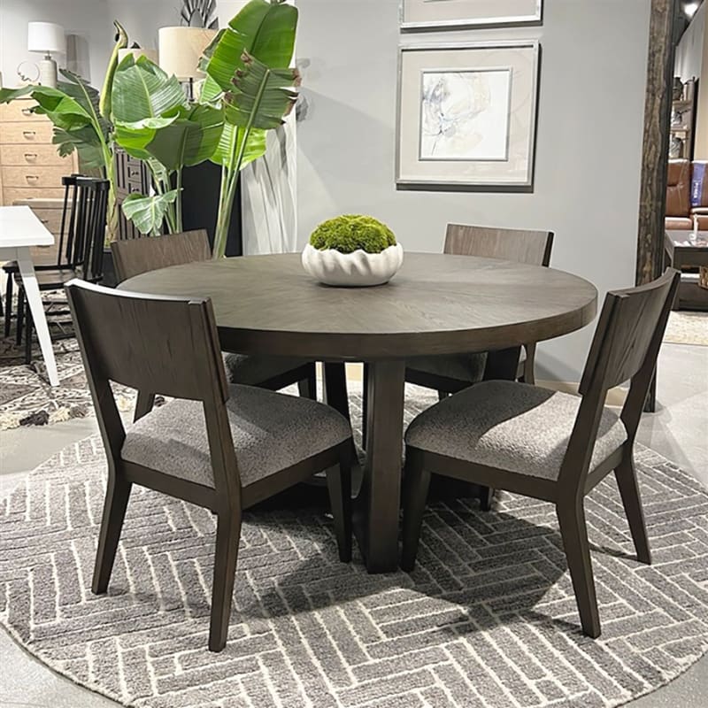 Cascade Falls 5 Piece Pedestal Table Set in Satin Espresso Finish by Liberty Furniture - 732-DR-5PDS