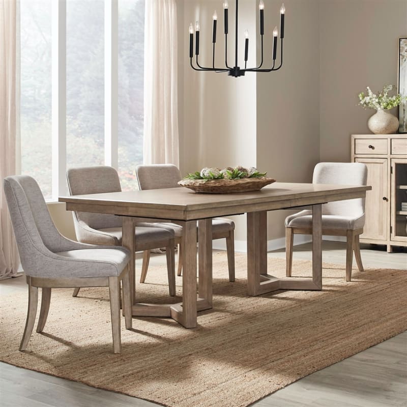 Proximity Place 5 Piece Double Pedestal Dining Room Set in Barley Buff Finish by Liberty Furniture - LIB-780-DR-O52PS