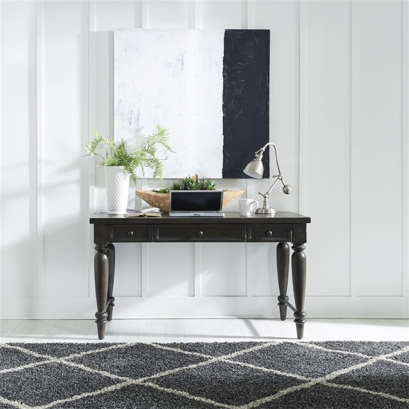 Harvest Home Writing Desk in Chalkboard Finish by Liberty Furniture - 879-HO107