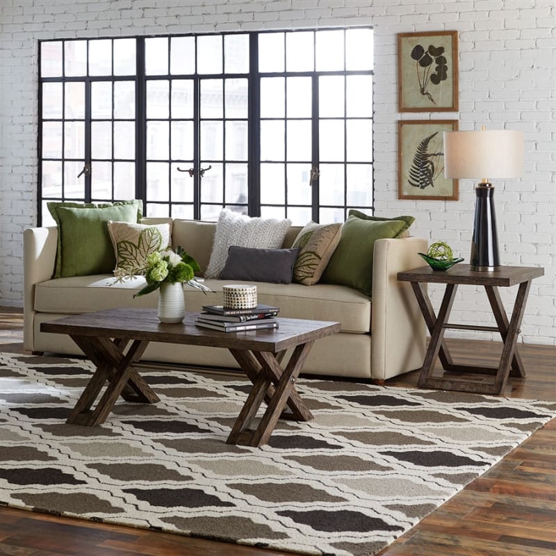 Crossroads 3 Piece Cocktail Table Set in Russet Brown Finish by Liberty Furniture - LIB-931-OT-3PCS