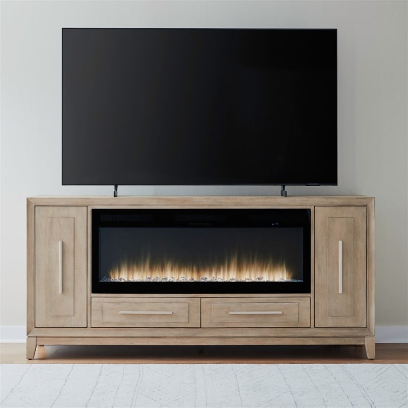 Brentwood 80 Inch TV Console with Fire in Multicolor Finish by Liberty Furniture - LIB-FIRE-BOX-789-80FTS