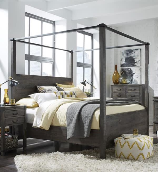 Abington Poster Bed in Weathered Charcoal Finish by Magnussen - MAG-B3804-56