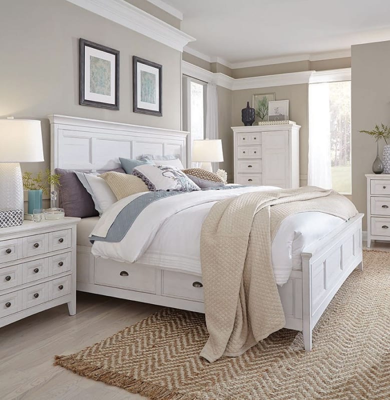 Heron Cove Place Panel Bed with Storage Rails by Magnussen - MAG-B4400-55
