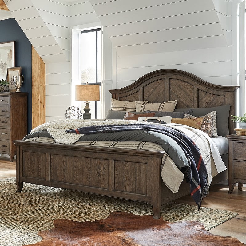 Roxbury Manor Panel Bed in Homestead Brown Finish by Magnussen - MAG-B5011-54