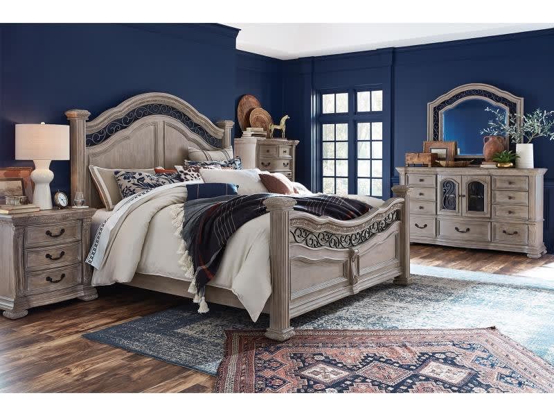 Marisol 6 Piece Panel Bedroom Set in Fawn Finish by Magnussen - MAG-B5132-54-SET