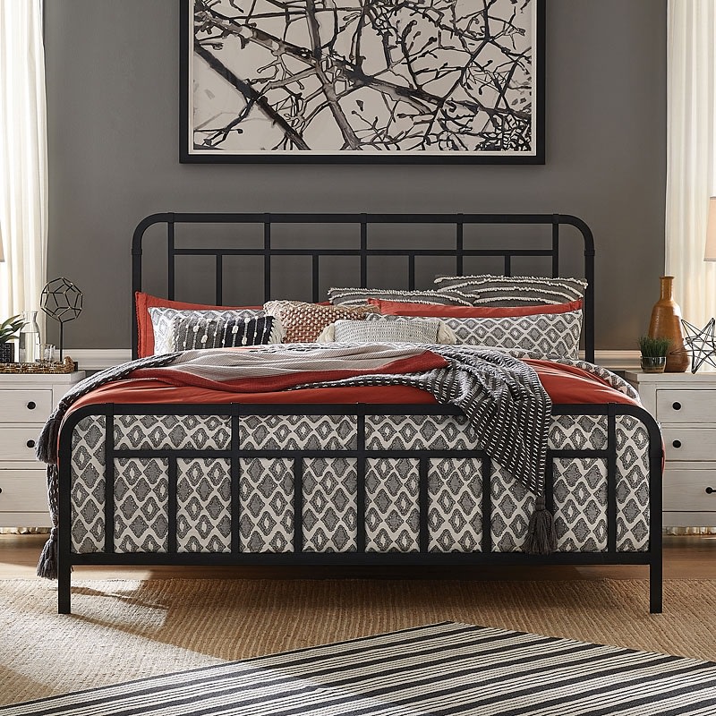 Harper Springs Metal Bed in Black Finish by Magnussen - MAG-B5321-57