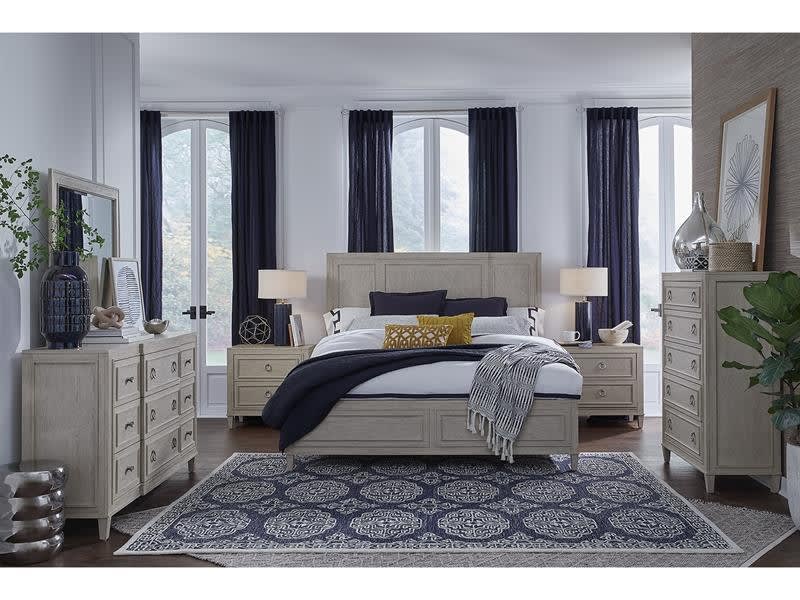 Sheridan 6 Piece Queen Panel Bedroom Set in Limestone Finish by Magnussen - MAG-B5671-54-SET