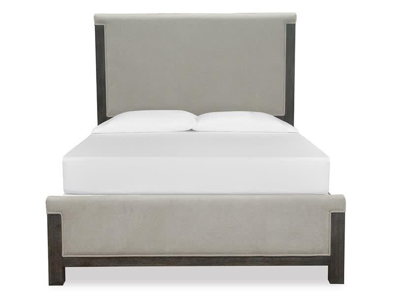 Plum Creek Queen Panel Upholstered Bed in Black Finish by Magnussen - MAG-B5990-55