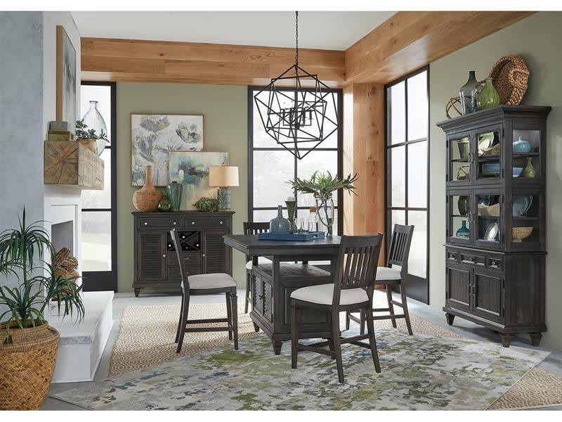 Calistoga 5 Piece Counter Height Dining Set in Weathered Charcoal Finish by Magnussen - MAG-D2590-42-82