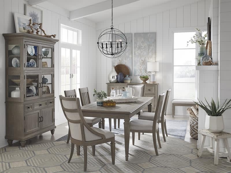 Lancaster 7 Piece Dining Room Set in Dovetail Grey Finish by Magnussen - MAG-D4352-20-73-62