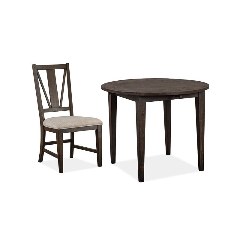 Westley Falls 3 Piece Drop Leaf Table Dining Room Set in Graphite Finish by Magnussen - MAG-D4399-26-62