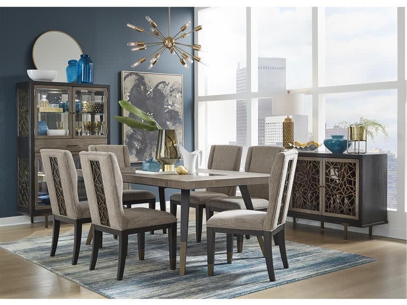 Ryker 7 Piece Dining Room Set in Nocturn Black/Coventry Grey Finish by Magnussen - MAG-D5013-20-66