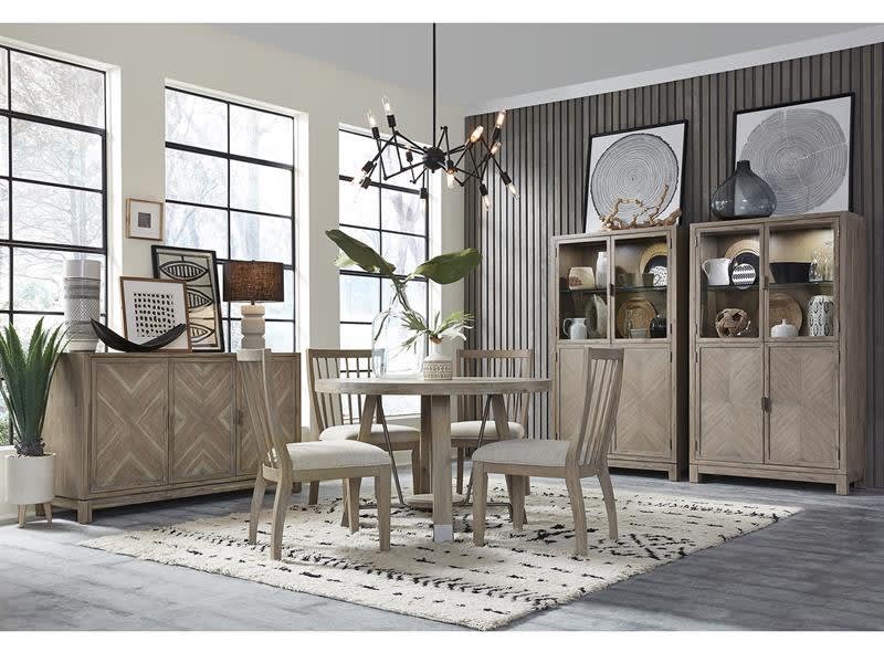 Ainsley 5 Piece 48" Round Table Dining Room Set with Spindle Wood Back Chairs by Magnussen - MAG-D5333-22-62