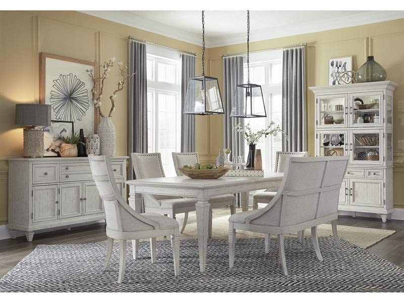Newport 7 Piece Dining Room Set with Upholstered Seat & Back Chairs by Magnussen - MAG-D5430-20-73
