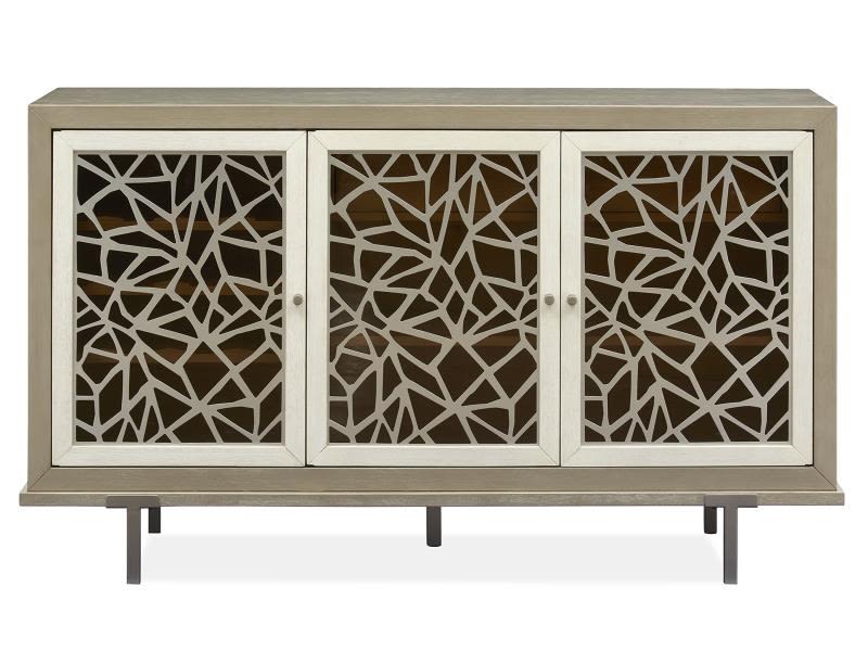 Lenox Server in Warm Silver/Acadia White Finish by Magnussen - MAG-D5490-15