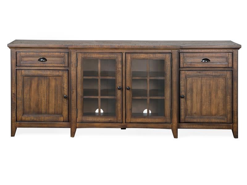 Bay Creek 80 Inch TV Console in Toasted Nutmeg Finish by Magnussen - MAG-E4398-08