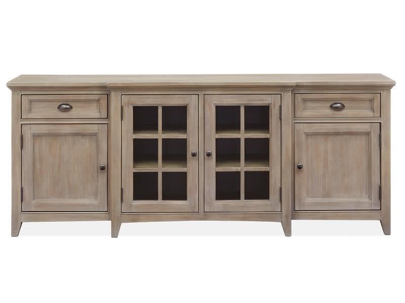 Paxton Place 80 Inch TV Console in Dovetail Grey Finish by Magnussen - MAG-E4805-08