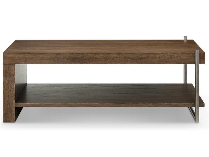 Baxton 3 Piece Rectangular Cocktail Table Set in Sienna Ridge/Brushed Pewter Finish by Magnussen - MAG-T5649-43-01