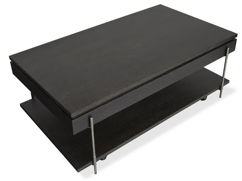 Spencer 3 Piece Lift Top Storage Cocktail Table Set w/Casters in Dark Briarsmoke/Aged Nickel by Magnussen - MAG-T5897-50-03
