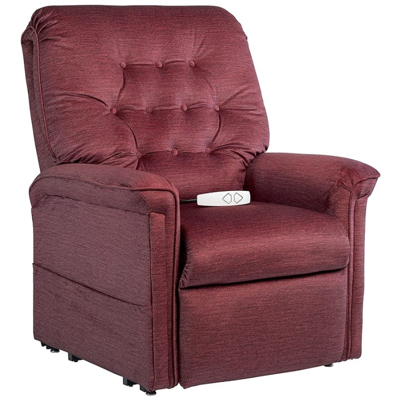 Terry Power Lift Chair Medium Chaise Lounger Recliner in Bordeaux Polyester by Mega Motion - NM-122-M-BO