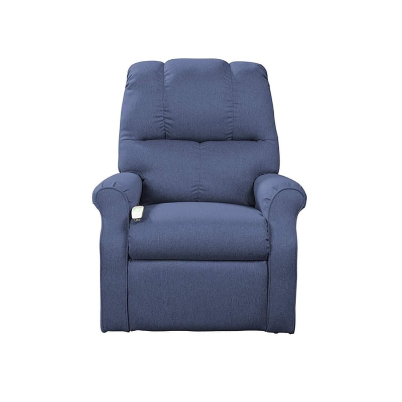 Pocono Power Lift Chair Chaise Lounger Recliner in Midnight Polyester by Mega Motion - NM-2001-MID