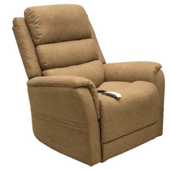 Merino Lay-flat Lift Chair Chaise Lounger Recliner in Latte Polyester by Mega Motion - NM-3603-LT Merino Lay-flat Lift Chair Chaise Lounger Recliner in Latte Polyester by Mega Motion - NM-3603-LT