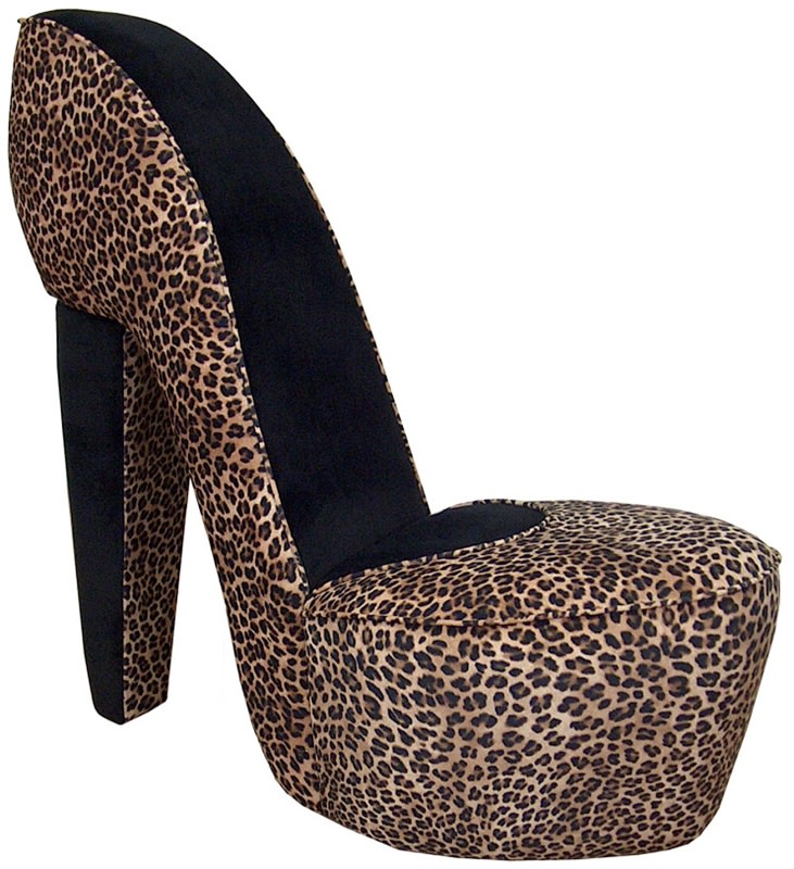 Leopard Diva Shoe Chair by Piedmont - PDM-LRSCLeopard