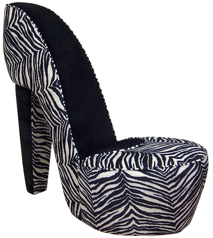 Zebra Diva Shoe Chair by Piedmont - PDM-LRSCZebra