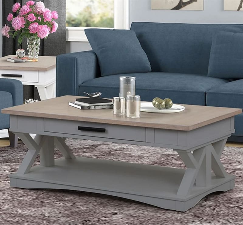 Americana Cocktail Table in Dove Finish by Parker House - AME#01-DOV