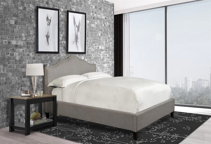 Jamie Falstaff Grey Upholstered Bed by Parker House - BJAM-8000-2-FAL