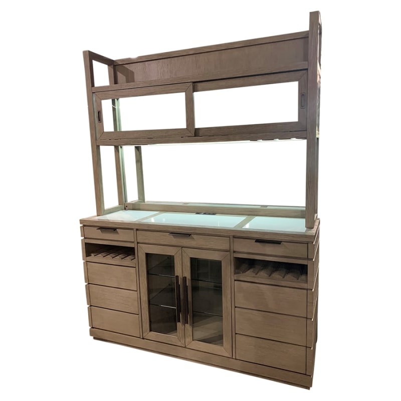 Pure Modern Dining 64 Inch Bar Buffet Hutch in Moonstone Finish by Parker House - PH-DPUR-64H
