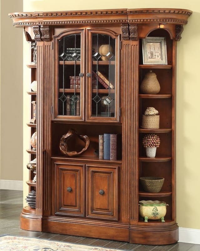 Huntington 3 Piece Bookcase in Antique Vintage Pecan Finish by Parker House - HUN-430-3G