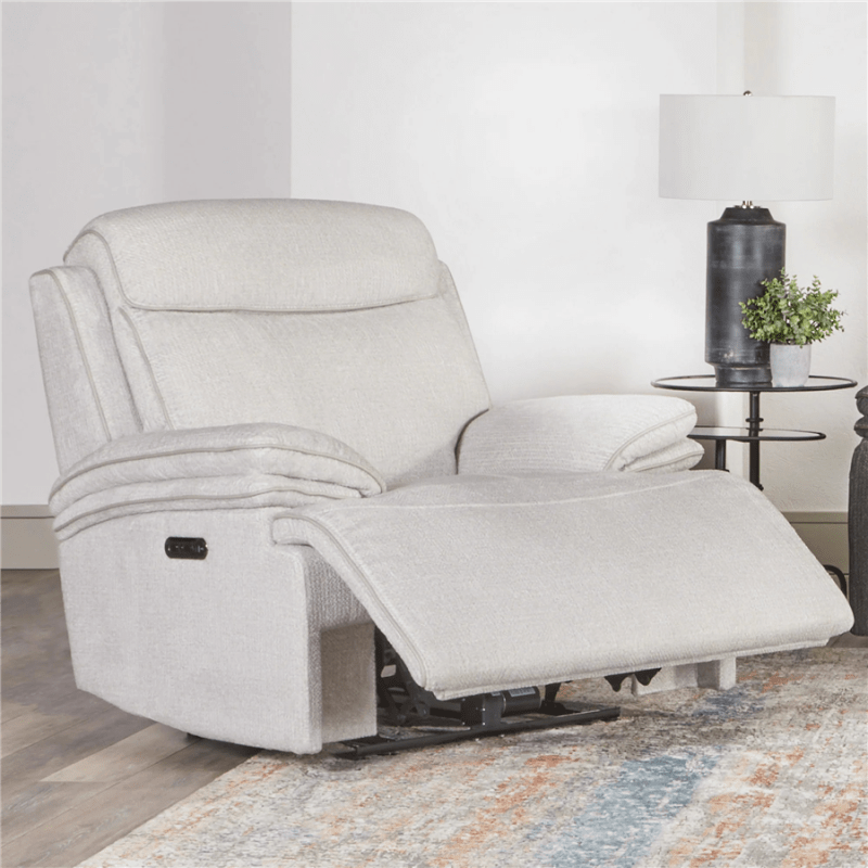 Alpine Power Headrest Zero Gravity Power Recliner in Airy Snow Fabric by Parker House - MALP#812PHZ-AISN