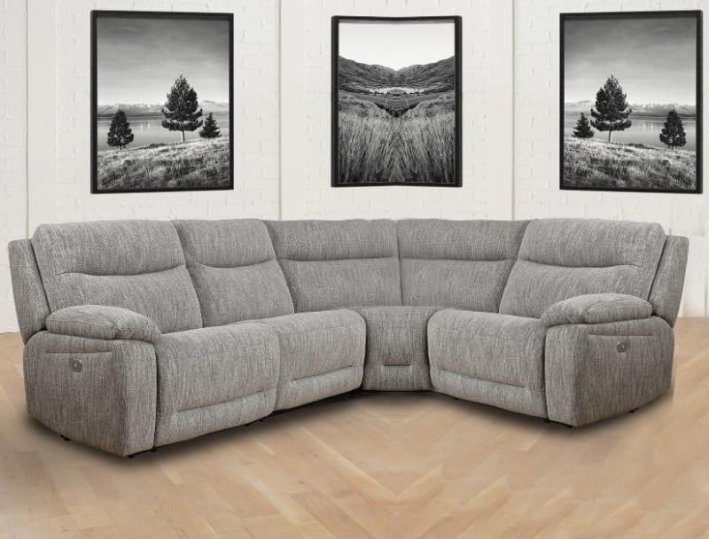 Apollo 4 Piece Reclining Sectional in Weave Grey Fabric by Parker House - MAPO-WVG-4