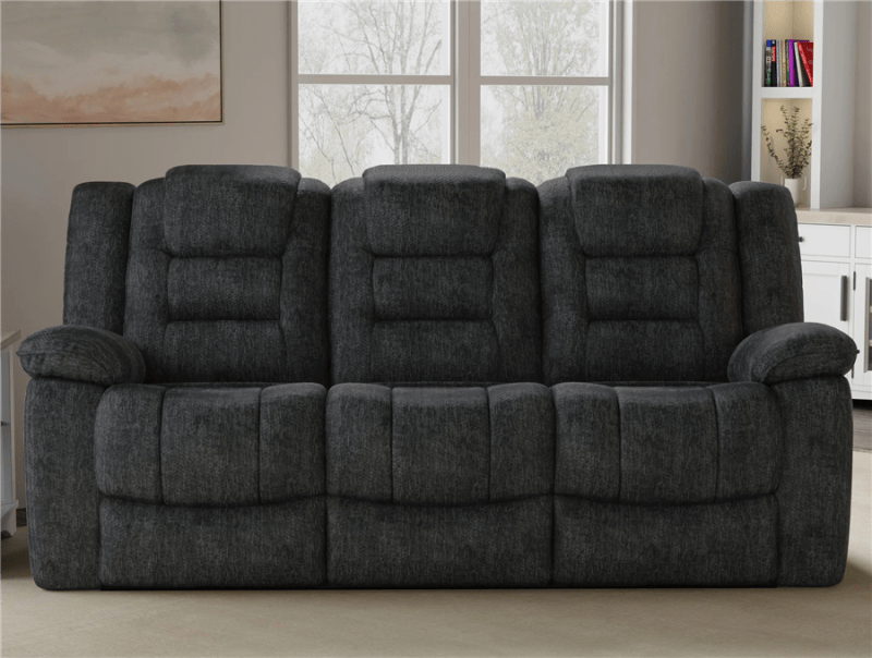 Bolton Manual Dual Reclining Sofa in Misty Storm Fabric by Parker House - MBOL#832-MISS