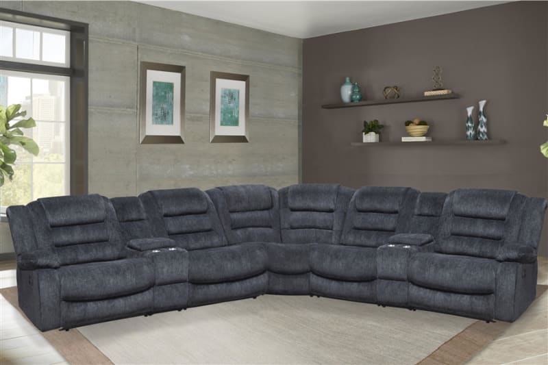 Bolton 7 Piece Modular Reclining Sectional in Misty Storm Cover by Parker House - PH-MBOL-PACKT7-MISS