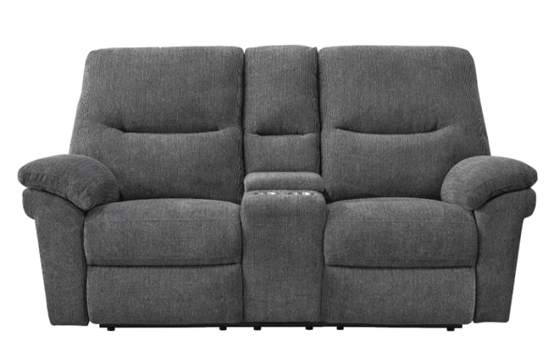 Bryant Power Reclining Console Loveseat in Ruffles Coal Fabric by Parker House - MBRY#822CPH-RFC