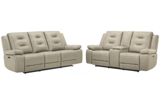 Caldwell 2 Piece Power Reclining Set in Tahoe Fog Fabric by Parker House - MCAL-SET-TAFG