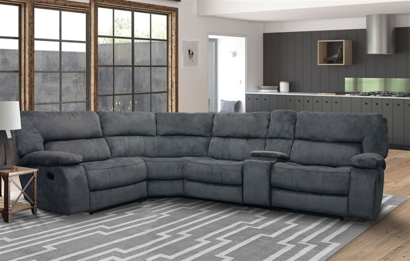 Chapman 5 Piece Reclining Sectional in Polo Fabric by Parker House - MCHA-05-POL